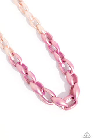 Paparazzi-Statement Season - Pink Necklace