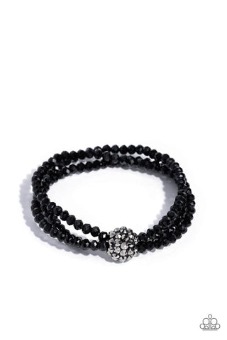 Paparazzi-Twisted Theme - Black Bracelet