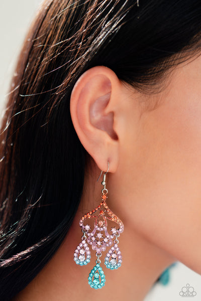 Paparazzi-Chandelier Command - Multi Earring
