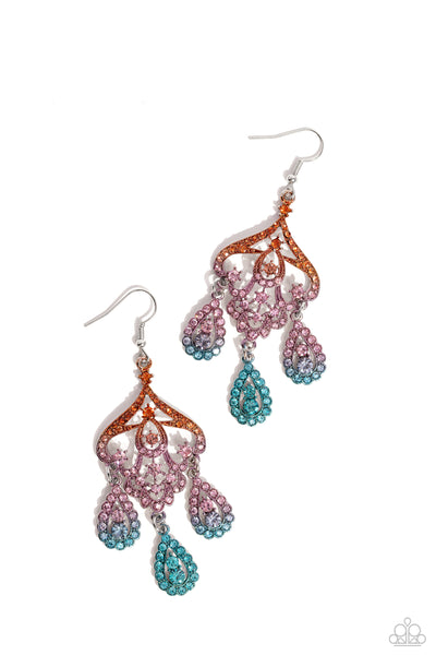 Paparazzi-Chandelier Command - Multi Earring