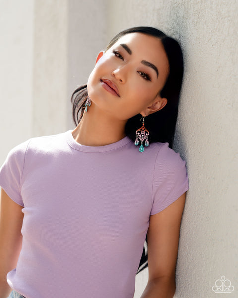 Paparazzi-Chandelier Command - Multi Earring