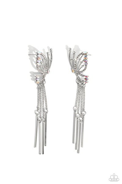 Paparazzi-A Few Of My Favorite WINGS - White Earring