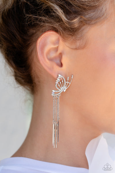 Paparazzi-A Few Of My Favorite WINGS - White Earring