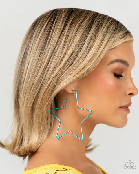 Paparazzi-Starstruck Secret - Blue Earring