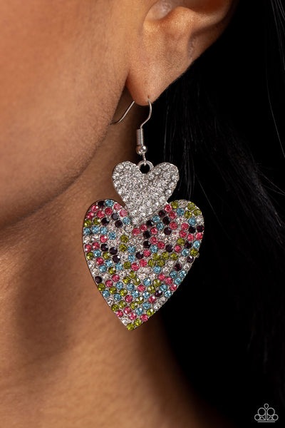 Paparazzi-Flirting Flourish - White Earring