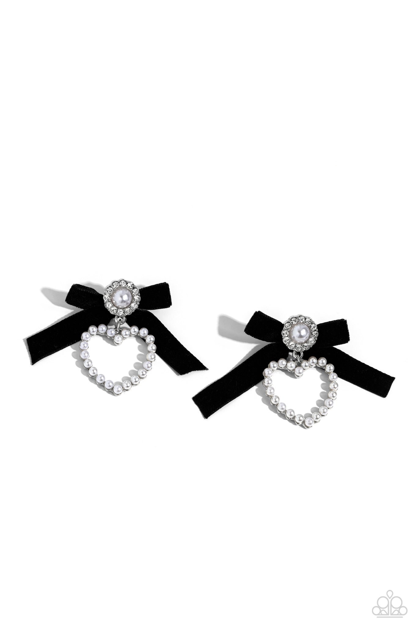 Paparazzi-BOW and Then - Black Earring