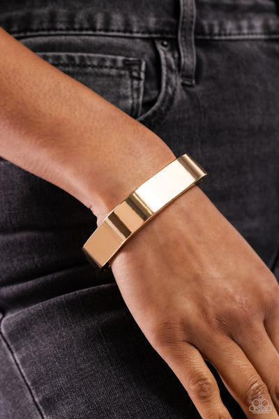 Paparazzi-Boss Babe Basic - Gold Bracelet