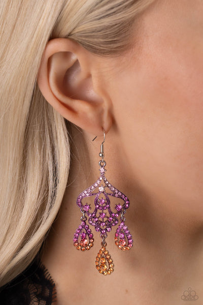 Paparazzi-Chandelier Command - Multi Earring
