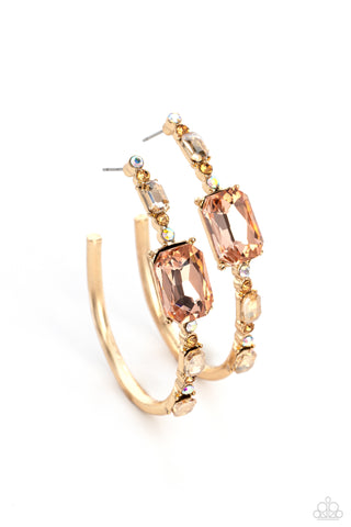 Paparazzi-Elite Ensemble - Gold Earring