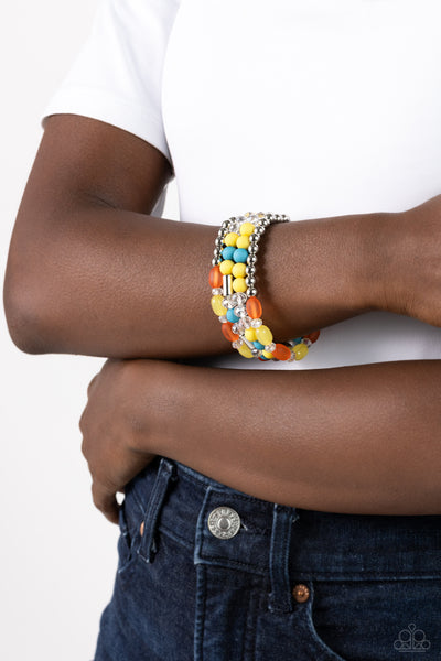 Paparazzi-Glassy Gait - Multi Bracelet