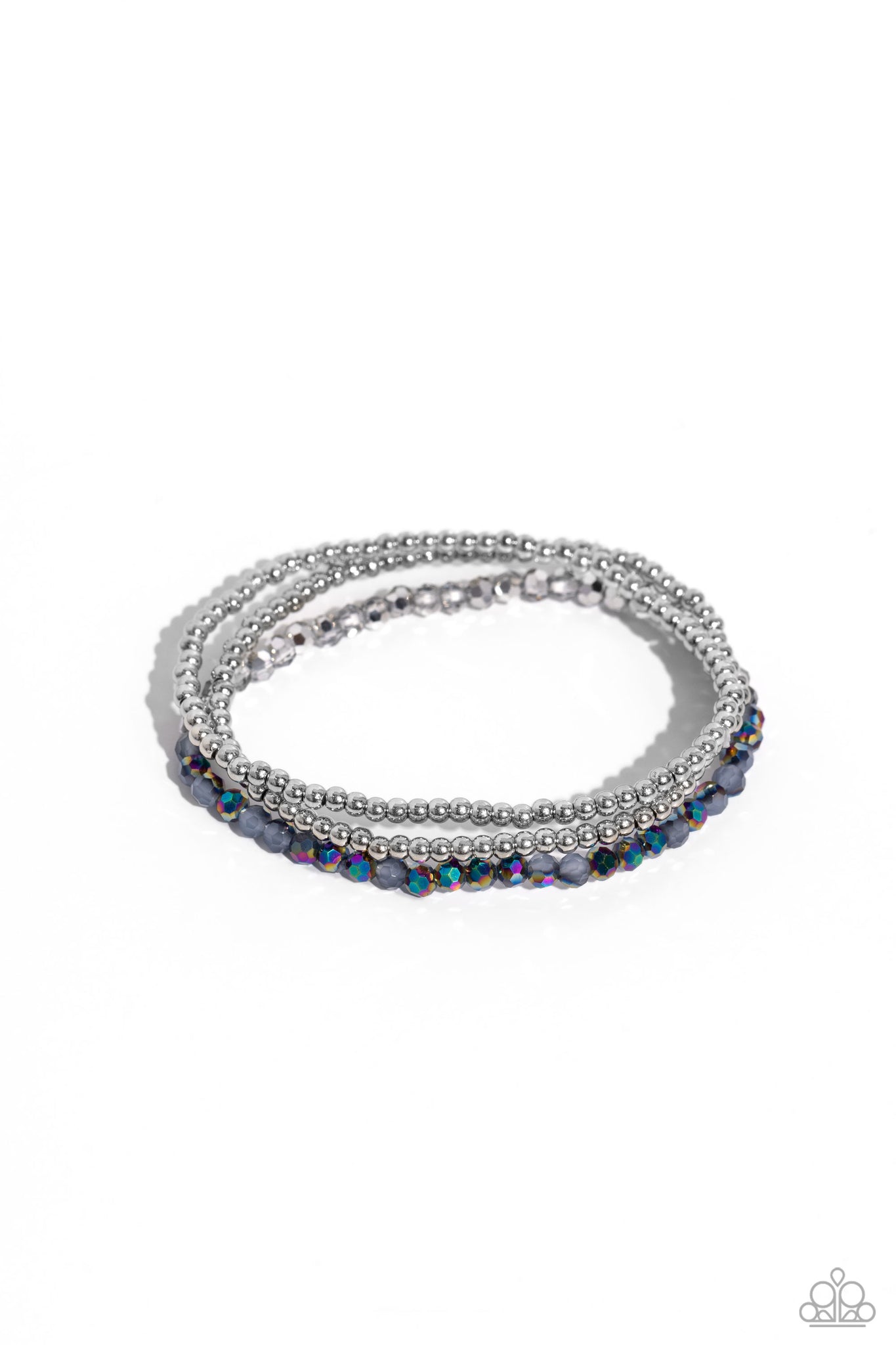Paparazzi-Backstage Beading - Silver Bracelet