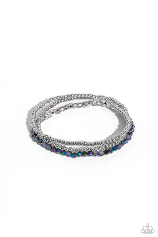 Paparazzi-Backstage Beading - Silver Bracelet
