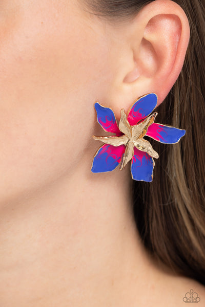 Paparazzi-Warped Wallflower - Multi Earring
