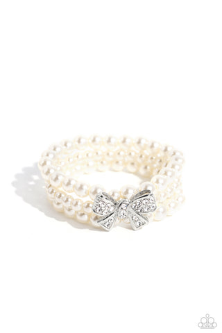 Paparazzi-How Do You Do? - White Bracelet