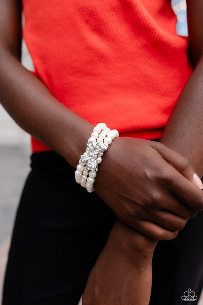 Paparazzi-How Do You Do? - White Bracelet