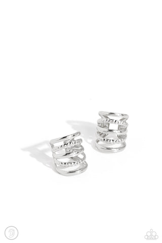 Paparazzi-Flexible Fashion - Silver Cuff Earring