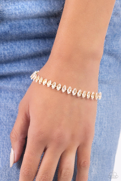 Paparazzi-Marquise Masterpiece - Gold Bracelet