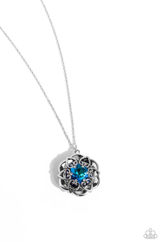 Paparazzi-Flowering Fantasy - Blue Necklace
