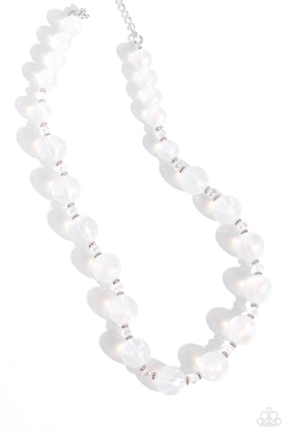 Paparazzi-Timelessly Tantalizing - White Necklace