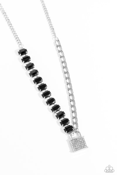 Paparazzi-LOCK and Roll - Black Neckalce