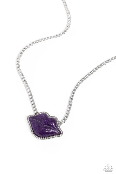 Paparazzi-Lip Locked - Purple Necklace