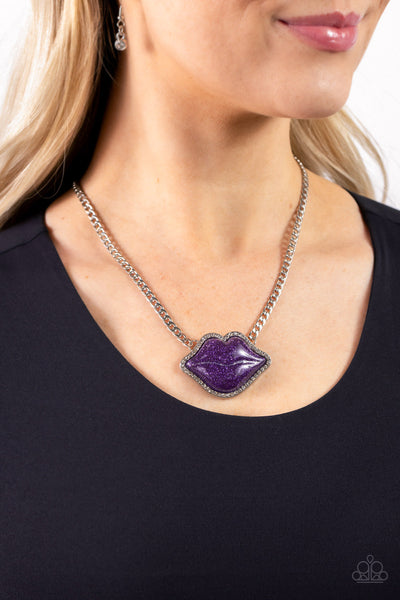 Paparazzi-Lip Locked - Purple Necklace