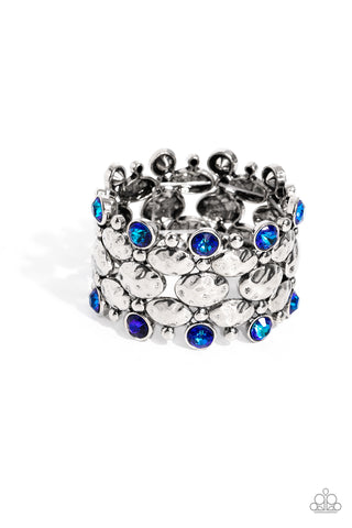Paparazzi-Hammered Headliner - Blue Bracelet
