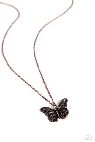 Paparazzi-Textured Talent - Copper Necklace