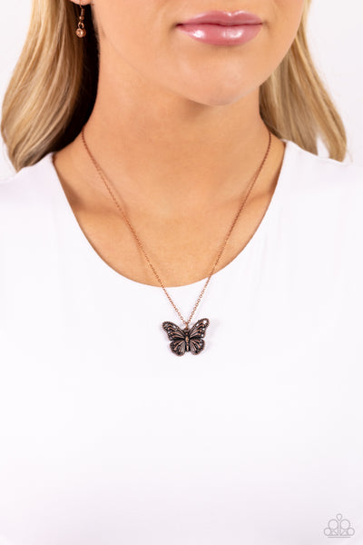 Paparazzi-Textured Talent - Copper Necklace