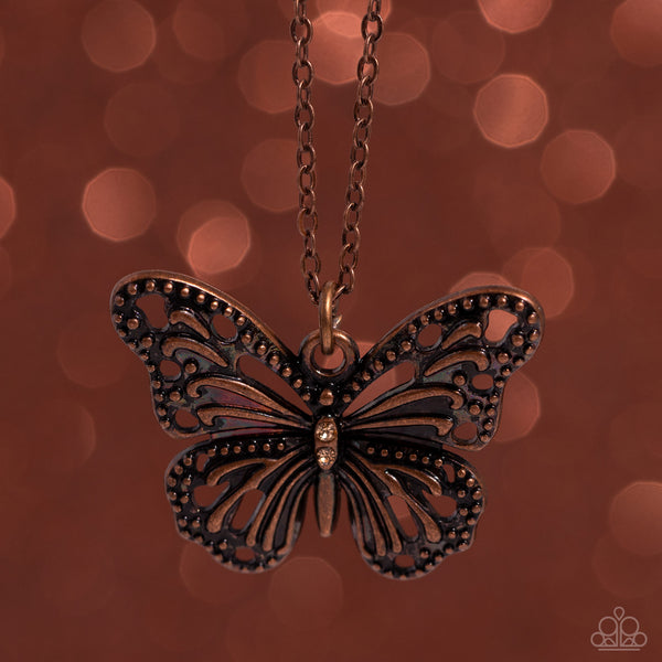 Paparazzi-Textured Talent - Copper Necklace