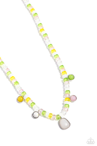 Paparazzi-Colorfully California - White Necklace