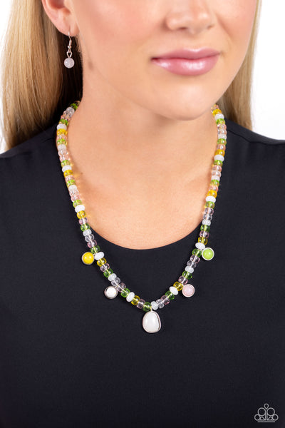 Paparazzi-Colorfully California - White Necklace