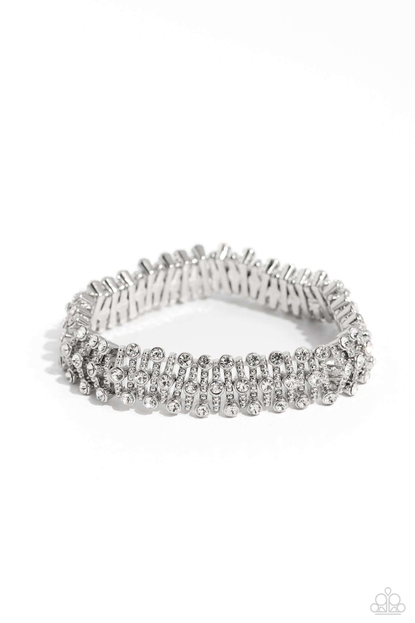 Paparazzi-Corporate Confidence - White Bracelet