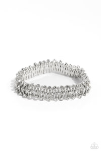 Paparazzi-Corporate Confidence - White Bracelet