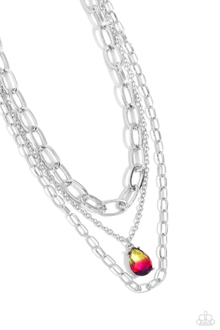 Paparazzi-Teardrop Tiers - Multi Necklace (Choker)
