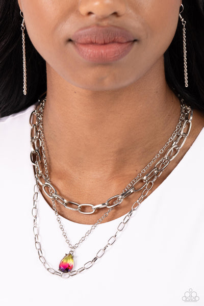 Paparazzi-Teardrop Tiers - Multi Necklace (Choker)