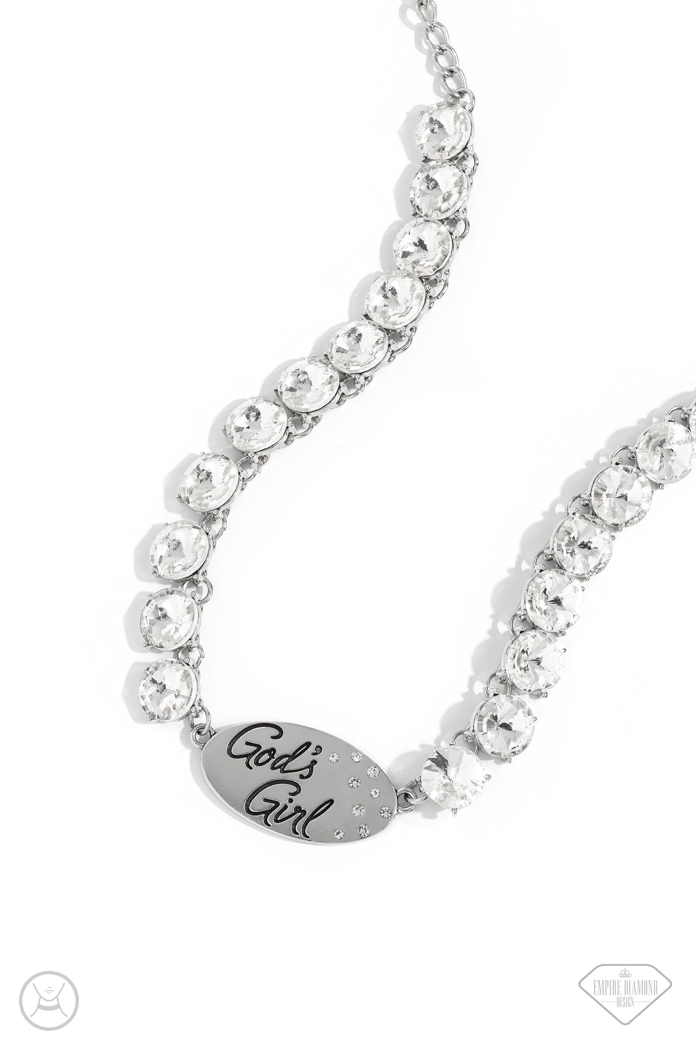 Paparazzi Gods Girl - White Necklace (Empire Diamond)