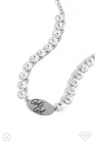 Paparazzi Gods Girl - White Necklace (Empire Diamond)