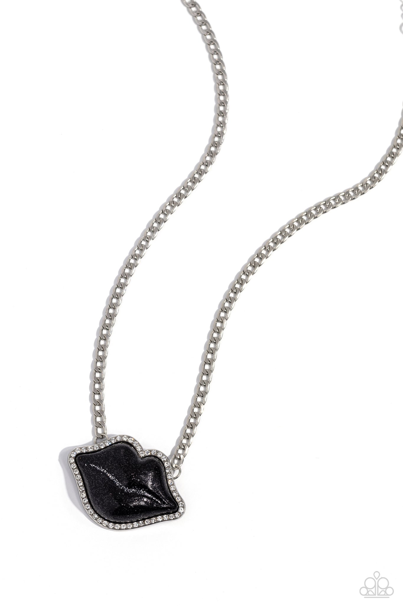 Paparazzi-Lip Locked - Black Necklace