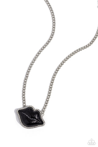 Paparazzi-Lip Locked - Black Necklace