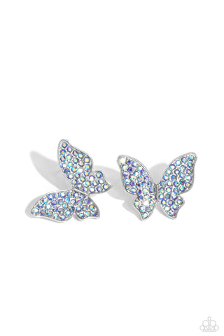 Paparazzi-High Life - Blue Earring Set