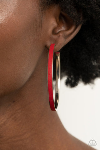 Fearless Flavor Red Hoop Earring
