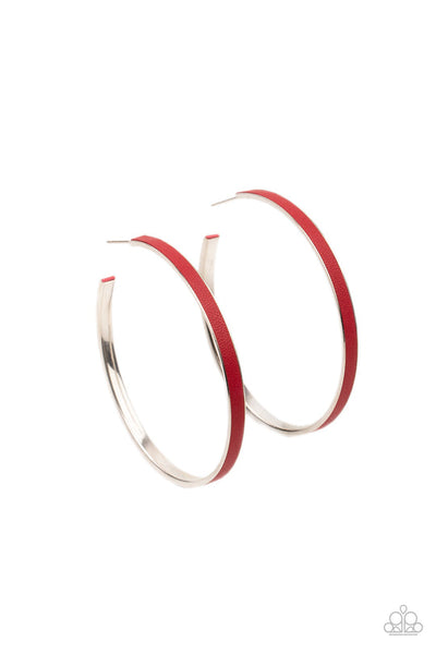 Fearless Flavor Red Hoop Earring