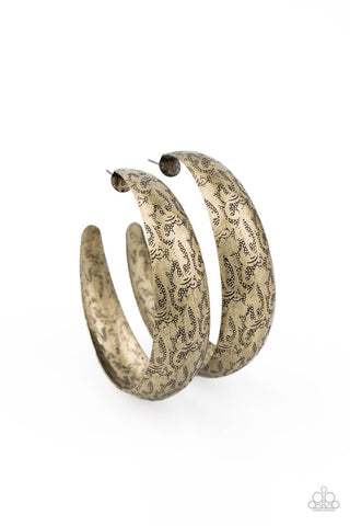Sahara Sandstorm Brass Hoop Earring