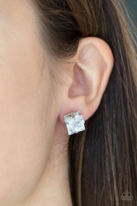 Times Square Timeless White Post Earring