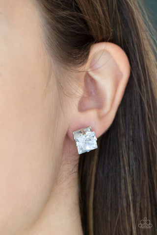Times Square Timeless White Post Earring