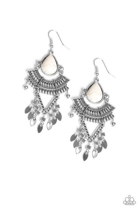 Vintage Vagabond White Earring