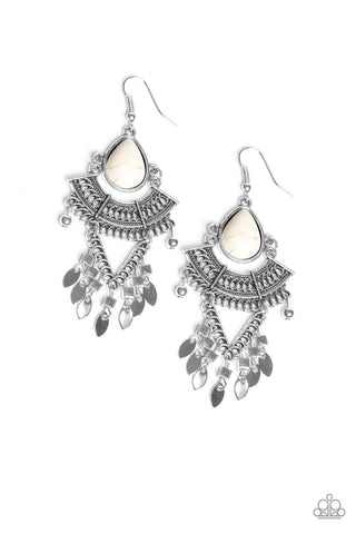 Vintage Vagabond White Earring