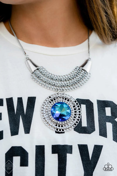 Paprazzi-Excalibur Extravagance - Blue Necklace