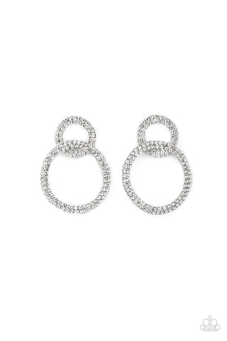 Intensely Icy Black Post Earring